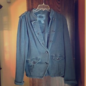 Roxy blue canvas blazer